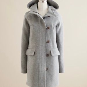 J. Crew Stadium-Cloth Hooded Zip Coat